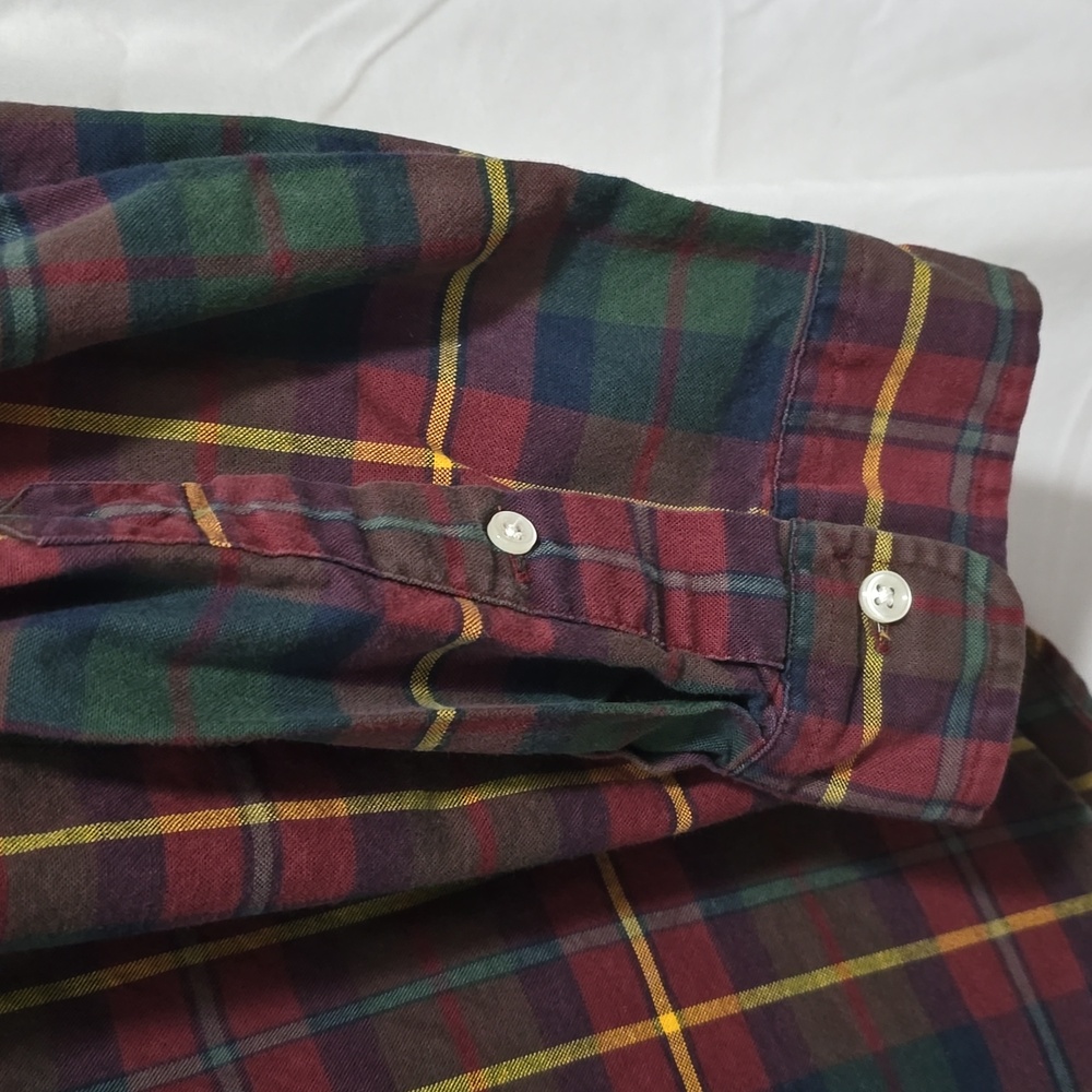Ralph Lauren Men's XXL Plaid Button Up Long Sleeve Shirt - Red, Green, Yellow - Picture 6 of 6